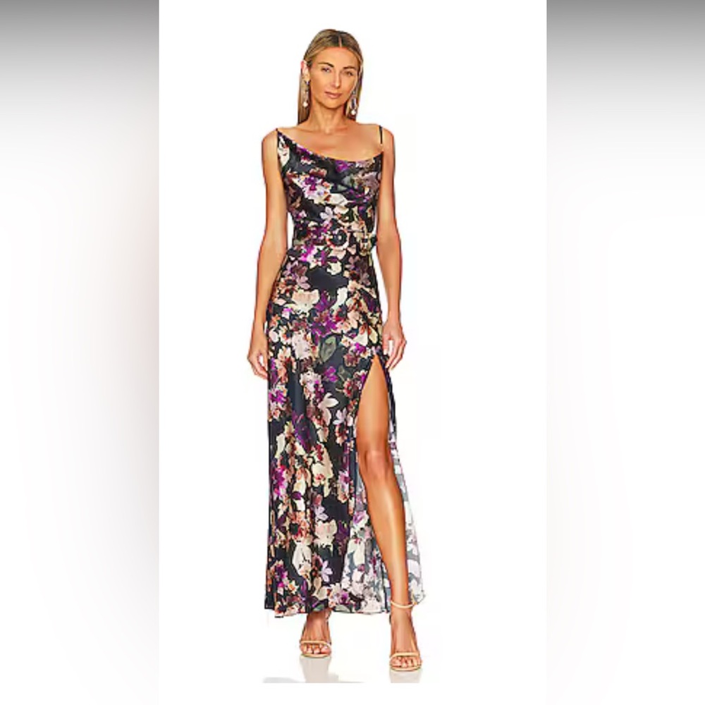 Floral One-Shoulder Maxi Dress